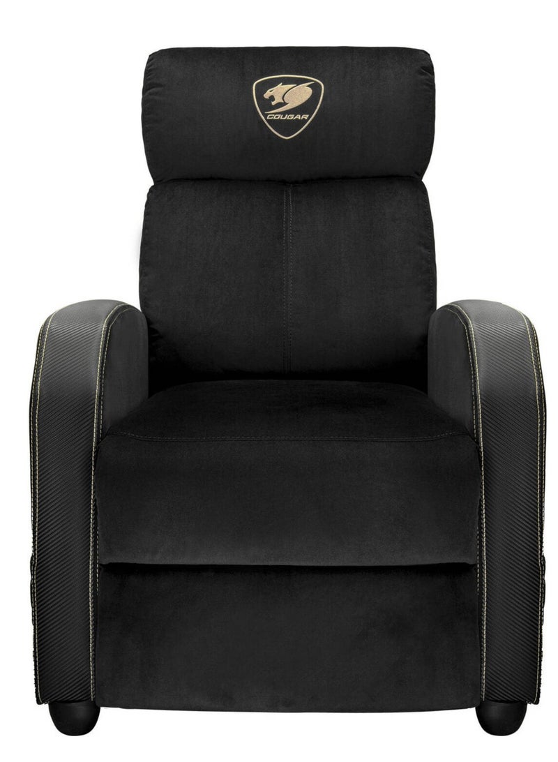 Cougar Ranger Elite Gold Gaming Sofa, Side Storage Pocket, Breathable Velvet Fabric Surface, Adjustable Design, Supports Up to 135kg Max Weight, Black/Gold | 3MRAEGLB.0001 - Image 2