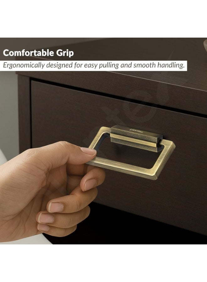 Plantex Rajwadi Drawer Kadi/3.5 Inch Drawer Handle/Pull-Push Kadi for Home/Office Cabinet - Pack of 2 (Brass Antique) - Image 3