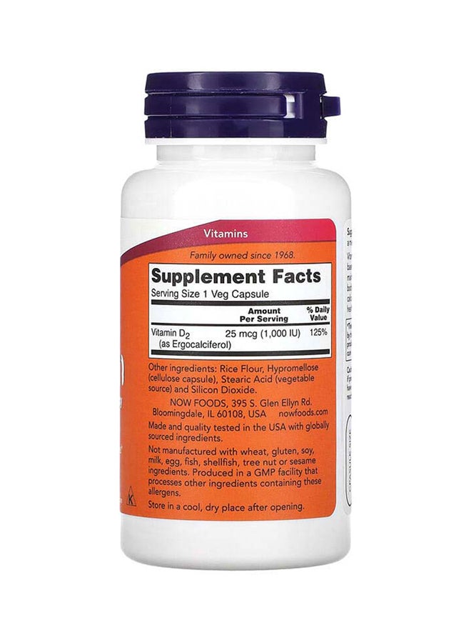 NOW Foods, Vegetarian Dry Vitamin D, 1,000 IU, 120 Veg Capsules - Image 2