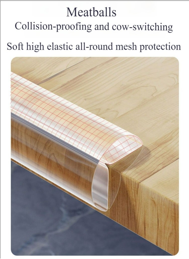 Healife - Baby Safe Corner Guard Set, 2M Silicone PVC Pre-Tape Adhesive with 4 Corner Guards for Protecting Cabinet Table Drawers from Sharp Corners - Image 1