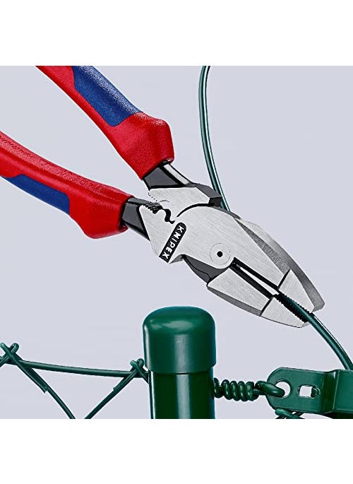 KNIPEX Knipex 09 12 240 9.5-Inch Ultra-High Leverage Lineman's Pliers with Fish Tape Puller and Crimper  - Image 4