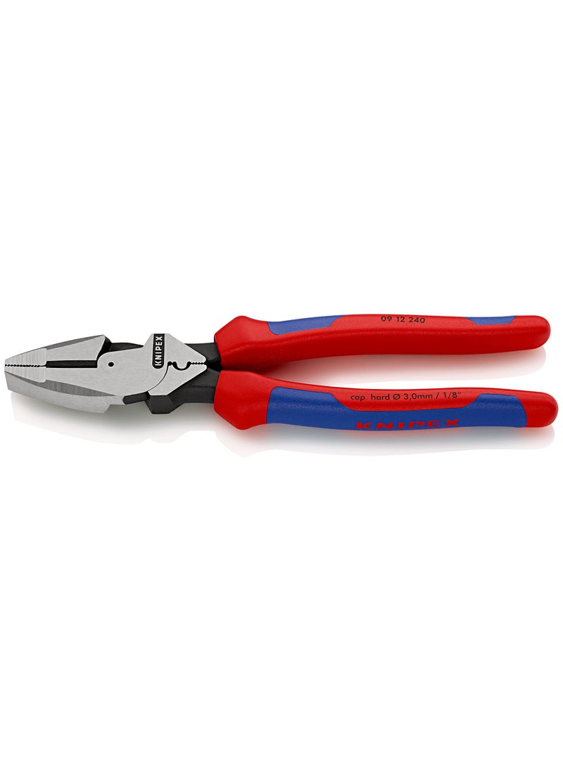 KNIPEX Knipex 09 12 240 9.5-Inch Ultra-High Leverage Lineman's Pliers with Fish Tape Puller and Crimper  - Image 1