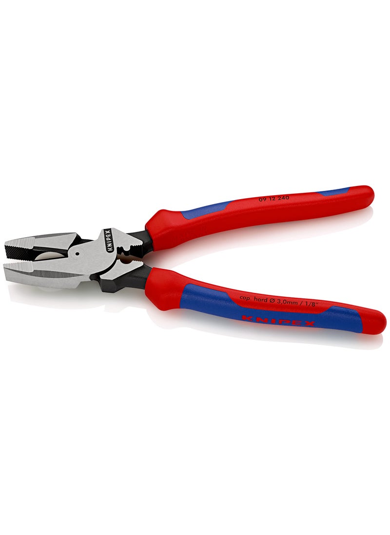 KNIPEX Knipex 09 12 240 9.5-Inch Ultra-High Leverage Lineman's Pliers with Fish Tape Puller and Crimper  - Image 3