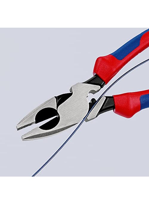 KNIPEX Knipex 09 12 240 9.5-Inch Ultra-High Leverage Lineman's Pliers with Fish Tape Puller and Crimper  - Image 5