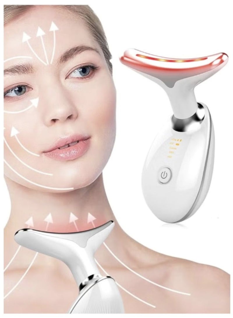 Loquat Face Massager, Face Beauty Device, Facial Lifting Therapy Machine EMS Face Massager Anti Wrinkle Skin Tightening Reduce Double Chin Skin Care Tools 7 Colour Modes - Image 1