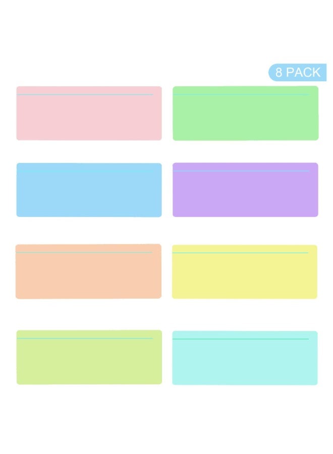 Guided Reading Highlight Strips Colored Overlays Bookmark Reading Tracking Rulers with Line for Dyslexia, ADHD and to Reduce Visual Stress (8 Pack) - Image 2