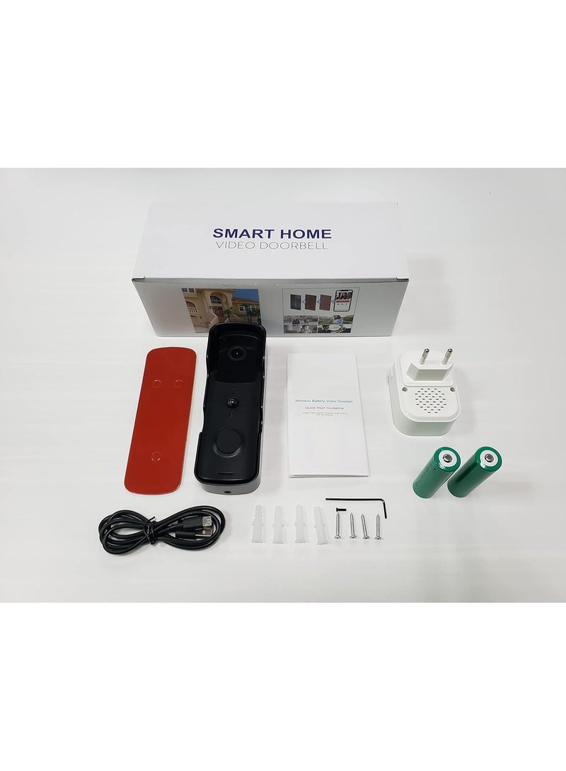 2MP 1080P HD Video Doorbell with Ringtone. Two-Way Talk, Night Vision for Home, Villa, Apartment (Tuya APP), Totally Wire-Free with Rechargeable Batteries, Wireless - Image 3