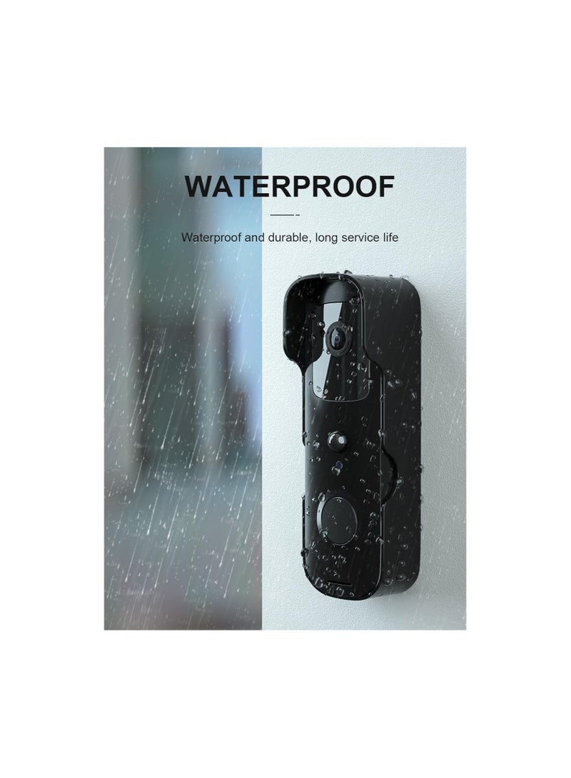 2MP 1080P HD Video Doorbell with Ringtone. Two-Way Talk, Night Vision for Home, Villa, Apartment (Tuya APP), Totally Wire-Free with Rechargeable Batteries, Wireless - Image 5