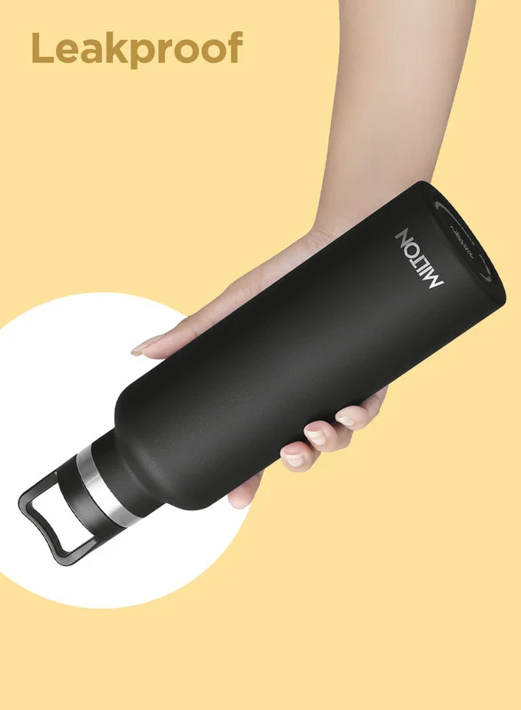 ميلتون ميلتون زجاجة مياه معزولة بالفاكيوم 750 مل - أسود Black
