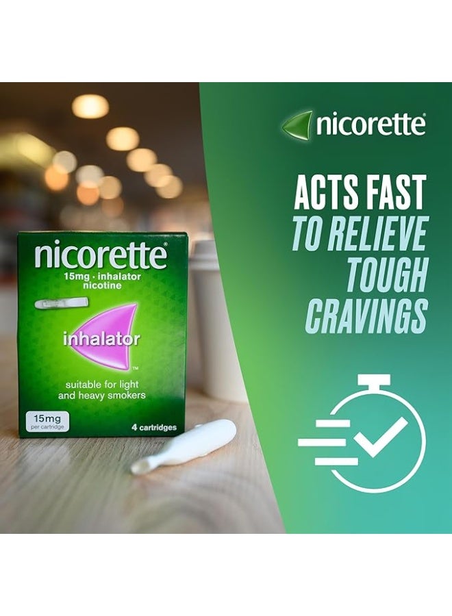 nicorette 15MG Inhalator Nicotine, 4 Cartridges - Image 5