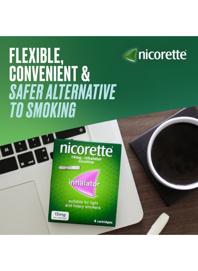 nicorette 15MG Inhalator Nicotine, 4 Cartridges - Image 2