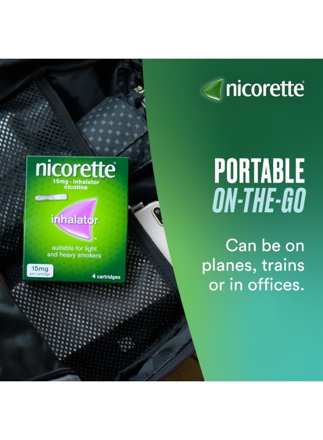 nicorette 15MG Inhalator Nicotine, 4 Cartridges - Image 3