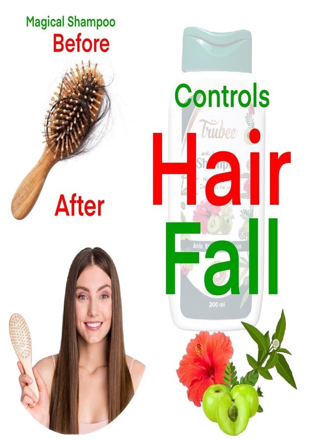 Trubee Amla&Bhringraj Shampoo | Hair Fall Control | Detoxifies the Scalp | 200ml - Image 2
