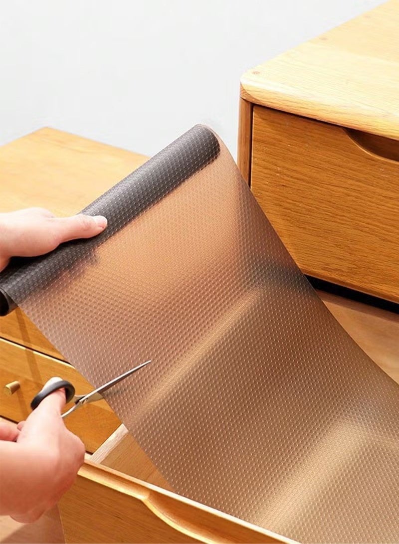 1 Roll Non-Slip Kitchen Cabinet Liner – Waterproof, Moisture-Proof, and Dust-Proof Shelf and Drawer Mat – Cut-to-Fit Pad for Kitchen Cabinets, Refrigerators, Bathrooms, and Dresser Drawers – Ideal for Organizing, Protecting Surfaces, and Maintaining Cleanliness – Durable, Washable, and Easy to Clean - Image 2