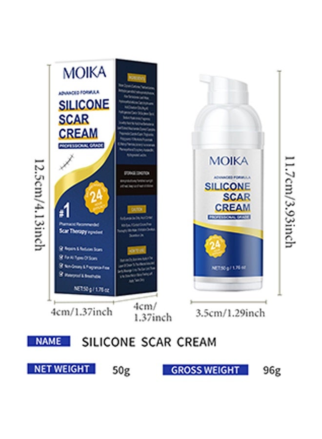 MOIKA Silicone Scar Cream,Scar Gel,Silicone Scar Gel,Advanced Scar Gel,Scar Removal Cream for Surgical Scars,Burn,Acne,Stretch Mark,Keloid Bump - Image 3