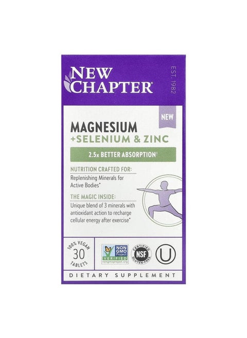 Magnesium + Selenium & Zinc, 30 Vegan Tablets