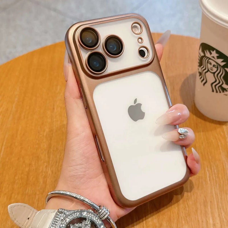 غطاء واقي لـ iPhone 11 Pro Max مع تغطية كاملة وملمس غير لامع مع ملمس ناعم مع قبضة مضادة للانزلاق باللون Gold مضاد للانزلاق خفيف الحمل للاستخدام الداخلي للرحلات اليومية - Image 1
