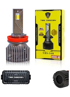TBS DESIGN TBS DESIGN S40 H1 LED Headlight Bulbs 6500K Super Bright LED Bulb High Low Beam Halogen Replacement LED Headlights Conversion Kit, 2 Pack 