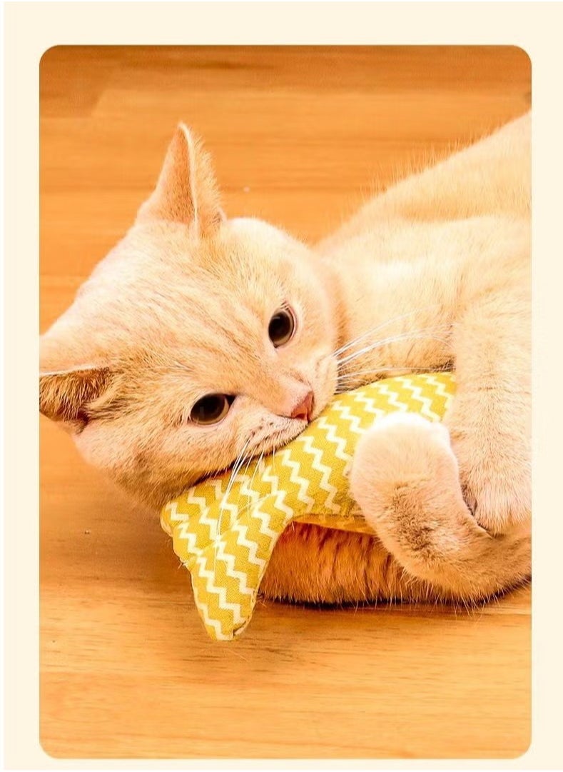 Pet Cat Catnip Toy Fish-Stimulating Cats' Scratch and Bite Resistance Through Odor