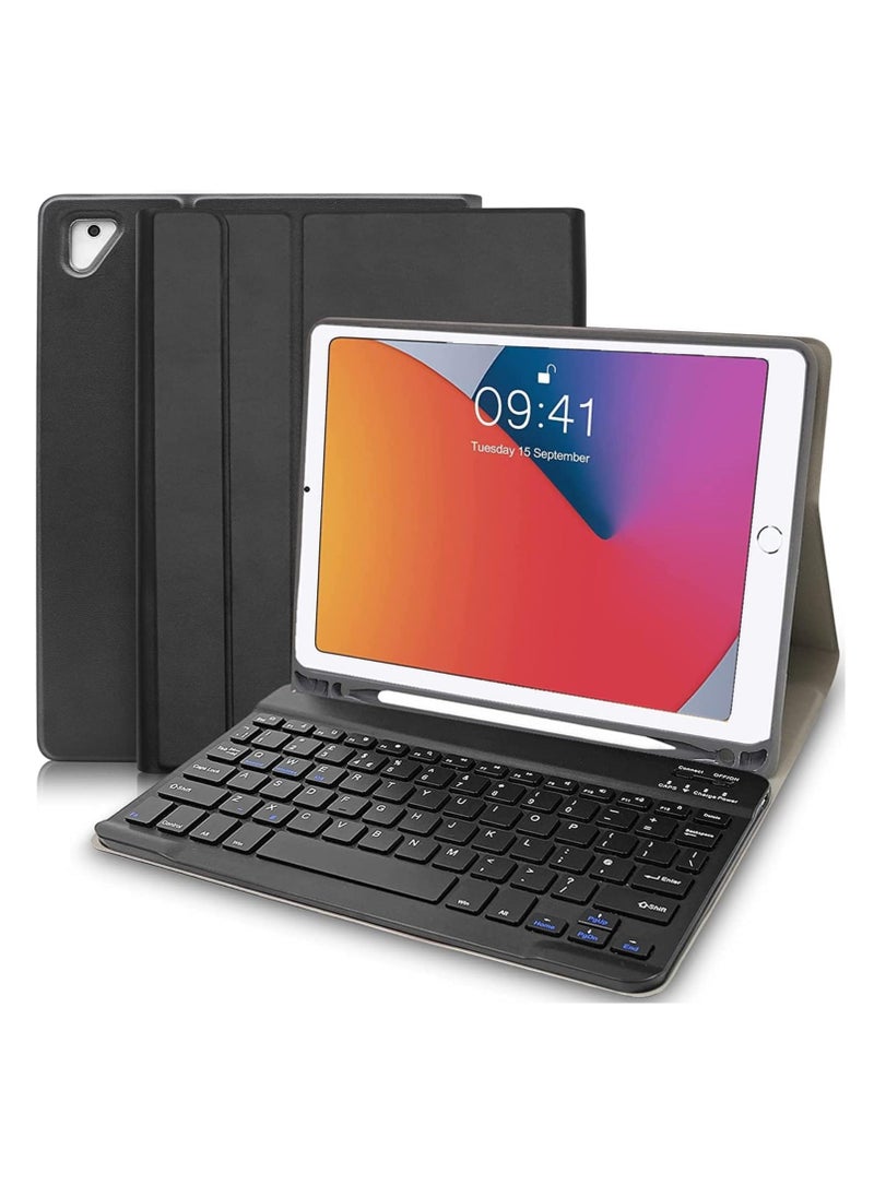 TIGER iPad 6th Generation Case with Keyboard – Keyboard Case for iPad 6th Gen 2018, iPad 5th Gen 2017, iPad Pro 9.7, iPad Air 2, iPad Air 1 – Protective Cover with Detachable Wireless Keyboard, Black - Image 1