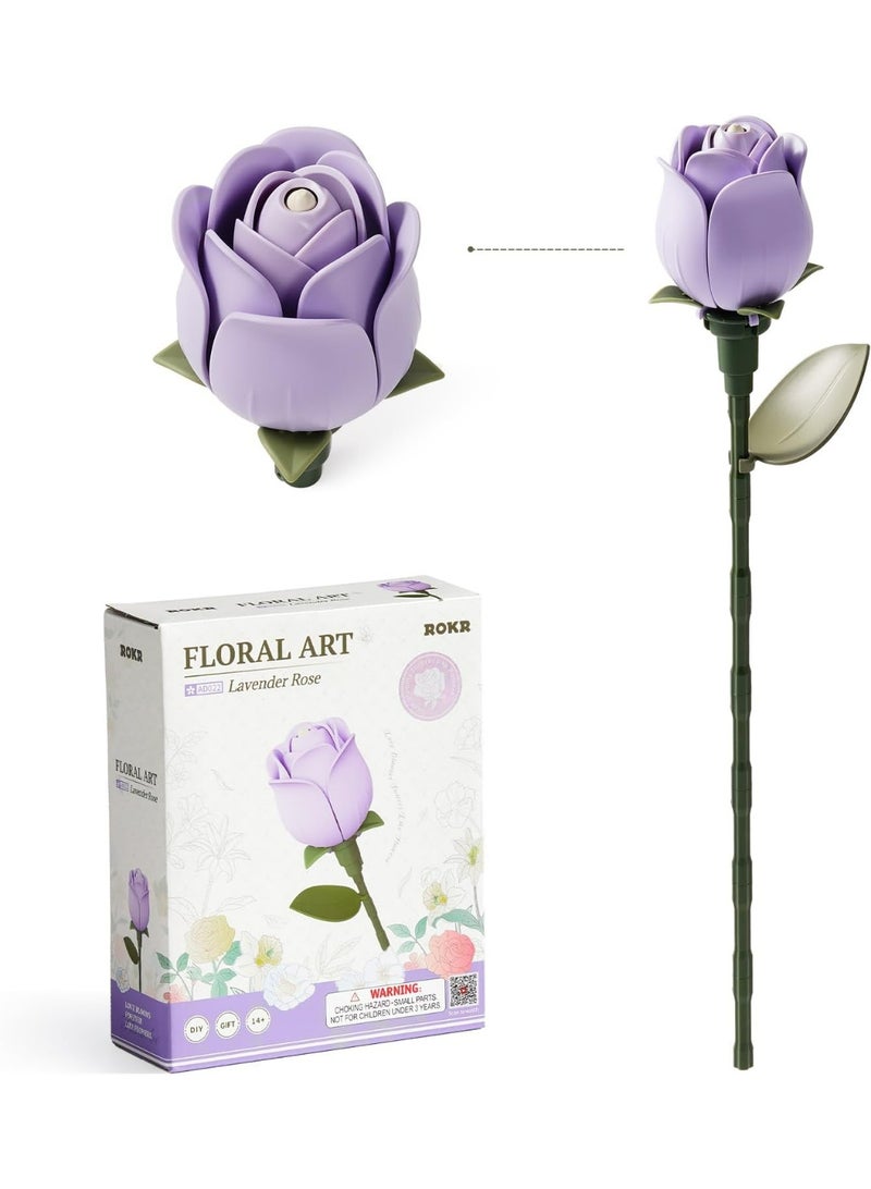 ROBOTIME ROKR Floral Art Series Single Flower – Lavender Rose - Image 1