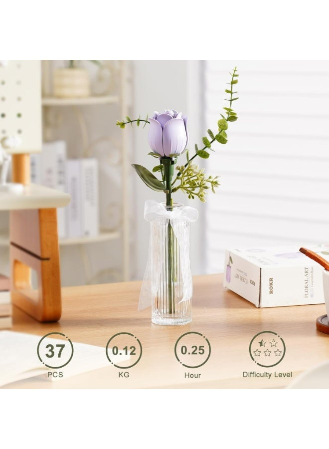 ROBOTIME ROKR Floral Art Series Single Flower – Lavender Rose - Image 3