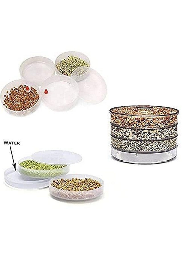 Stewit صانع براعم ستيويت مع 4 حجرات للاستخدام المتعدد - حاوية تسوق بلاستيكية للبذور والحبوب المنبتة (500 مل، 4 طبقات) - Image 3