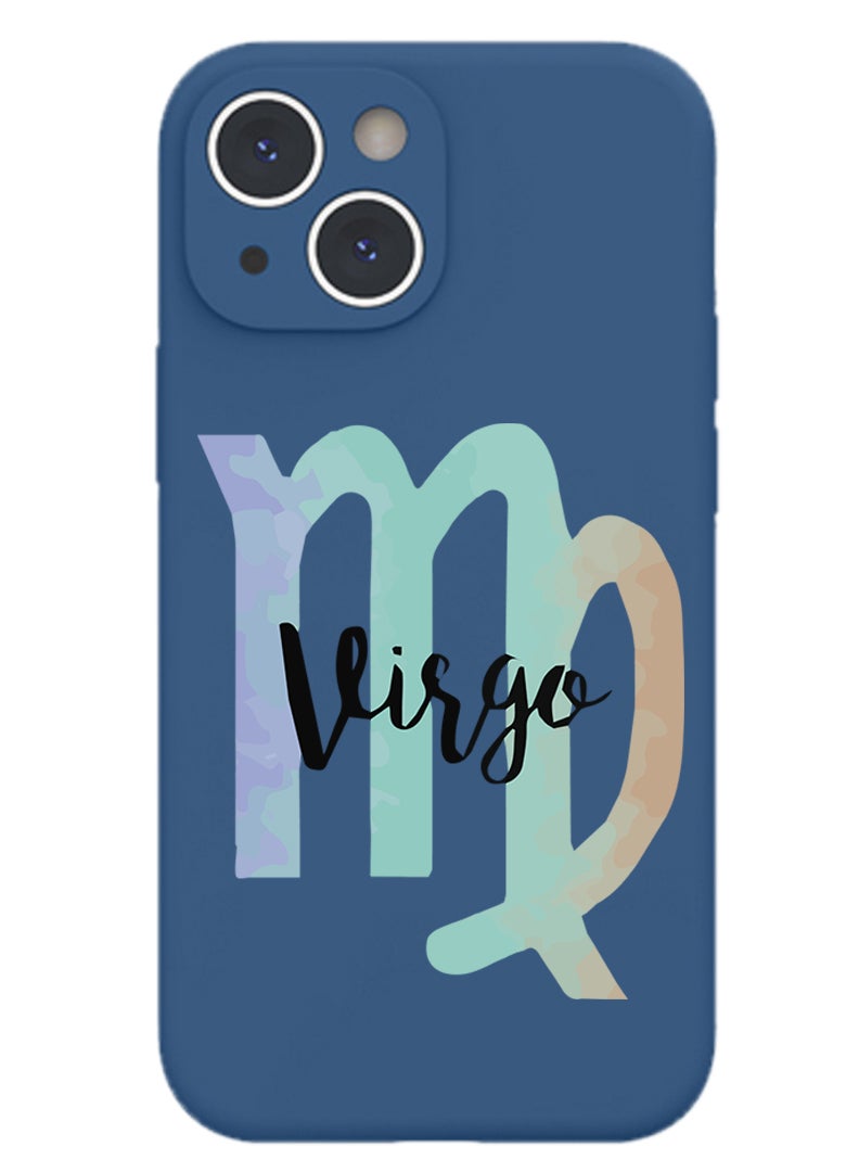 Theodor Protective Slim Fit Case Liquid Silicone Cover with Full Body Protection Anti-Scratch Shockproof Case For iPhone 13 Blue  - Vodka made me do it copy - Image 1