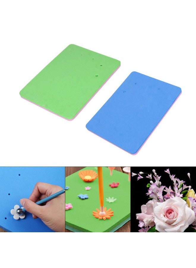 2p Wave Sponge Pad 5 Hole 12 Hole Pad Baking Fold Cake Tool Sugar Flower Drying Setting Foam Pad Spot-Specifications:5 Hole Pad (powder + Green) - Image 5