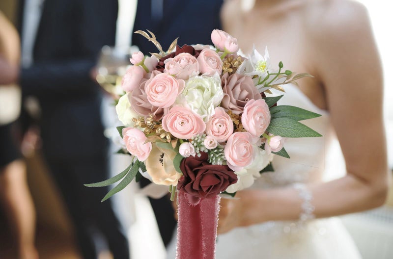 IPOPU Faux Ranunculus Flowers 2 Bouquets Small Pink Flowers Artificial Ranunculus 12PCS Mini Pink Fake Flower for DIY Wedding Bouquet Bridal Shower Decor Filler Flower Centerpieces (Blush Pink) - Image 4