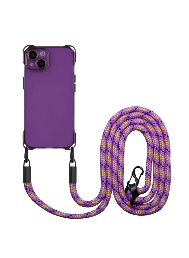 Zaboon Case For iPhone 13 Four-corner Shockproof TPU Phone Case with Lanyard - Image 1