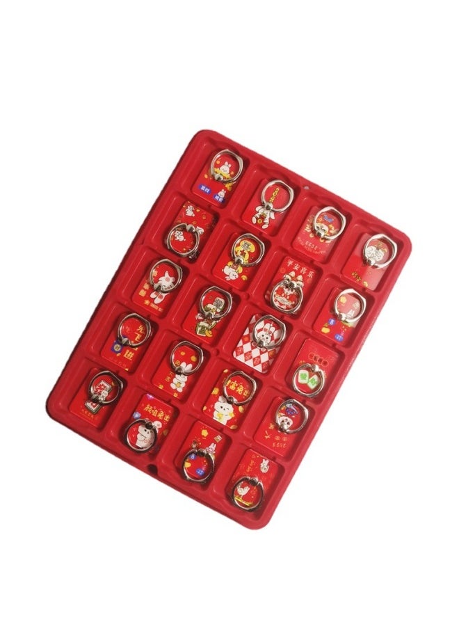 Generic 20 Full-version Ring Buckle Flower Mobile Phone Stand Desktop Stand Multi-picture Mixed Color Delivery Wholesale-Color:Rice Head Ring Buckle/20 Pack  - Image 5