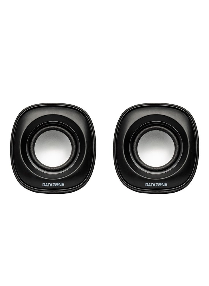 Datazone Mini Desktop Speaker with Modern Design, USB and AUX Powered, High Quality Sound, Compact and Easy to Use  - Image 3