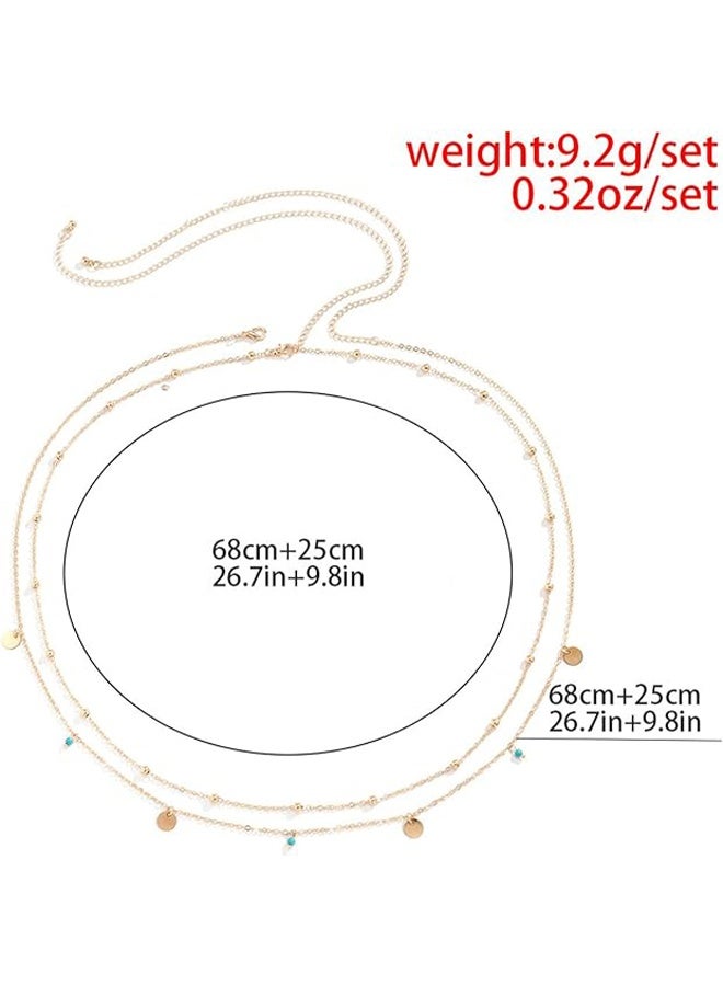 Simple tassel sequin double chain casual waist chain decoration - Image 2