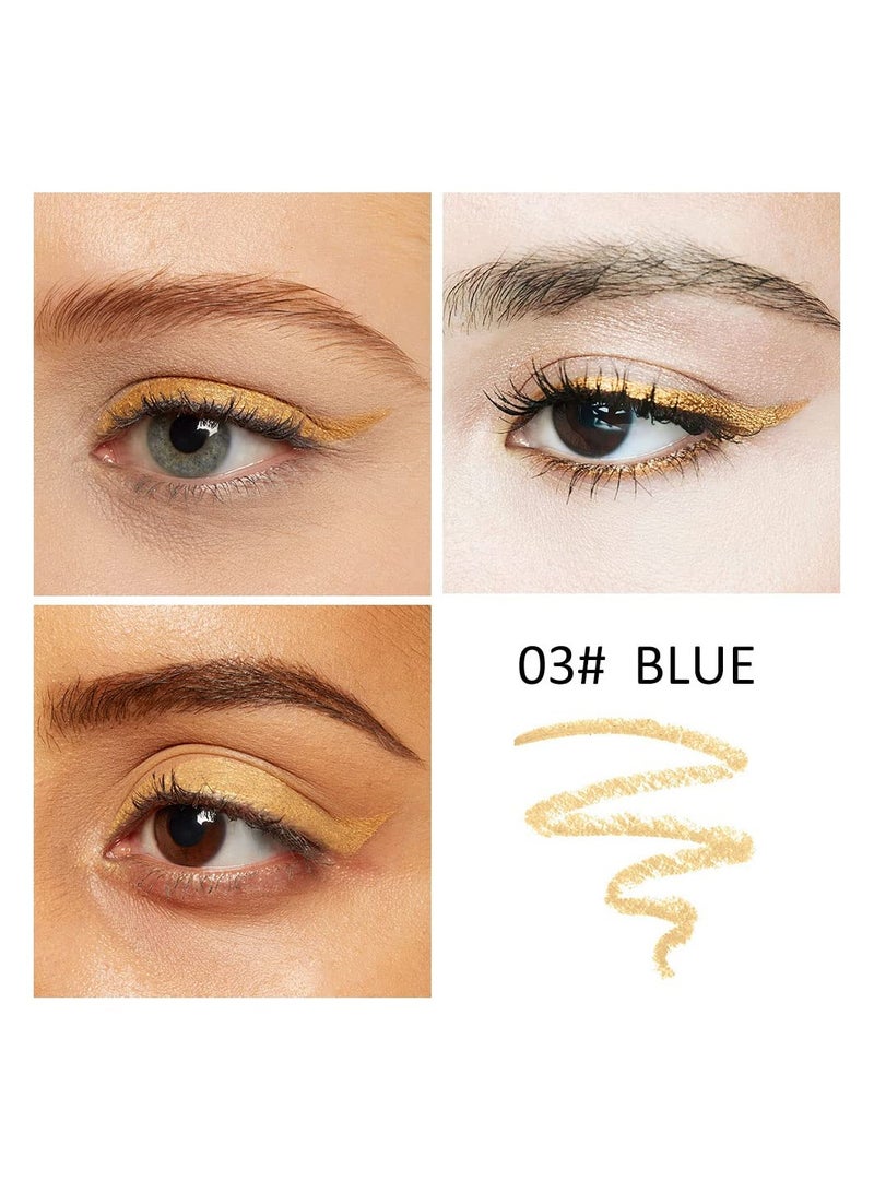 Waterproof Creamy Gel Eyeliner Stick 2Pcs Pearlescent White Rich Pigmentation Long Lasting Smudge Proof Easy Application for Women - Image 2