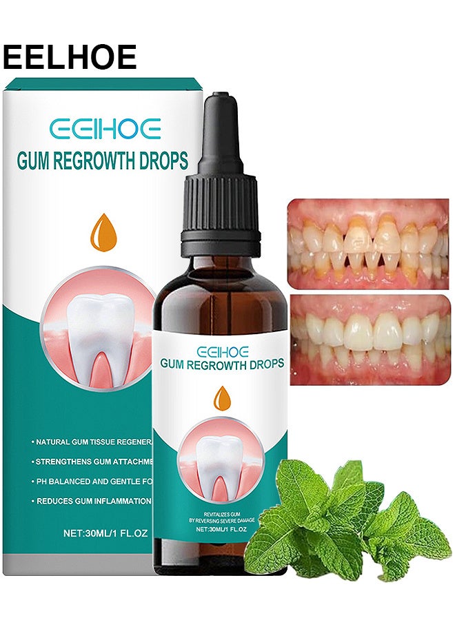 EELHOE Gum Regrowth Drops - Gum Relief Drops - Natural Gum Liquid Drops Mouthwash - Natural Essential Oils Tooth Repair Kit - Rejuvenate Your Gums With Ease - Image 1