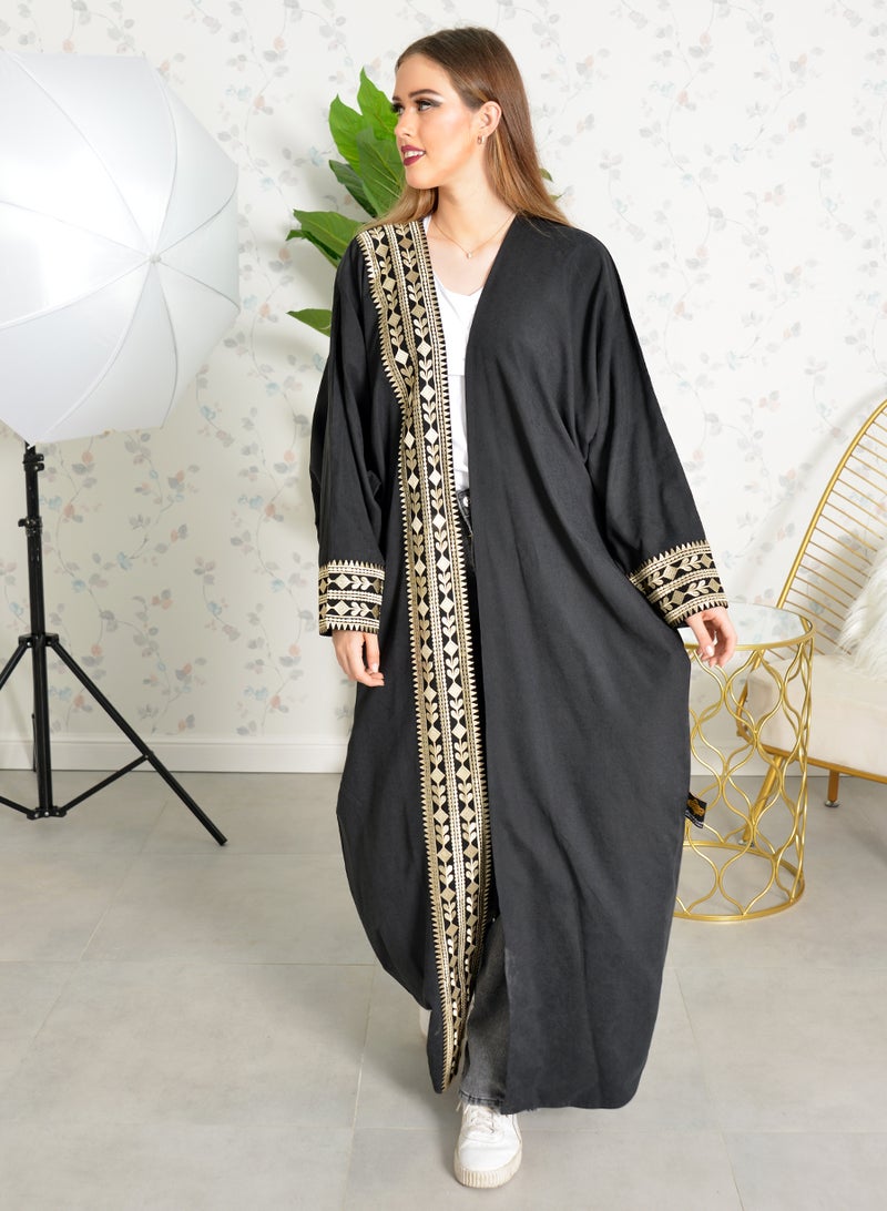 بوسني عباية بشت مطرزة على الطراز البحريني - Image 1