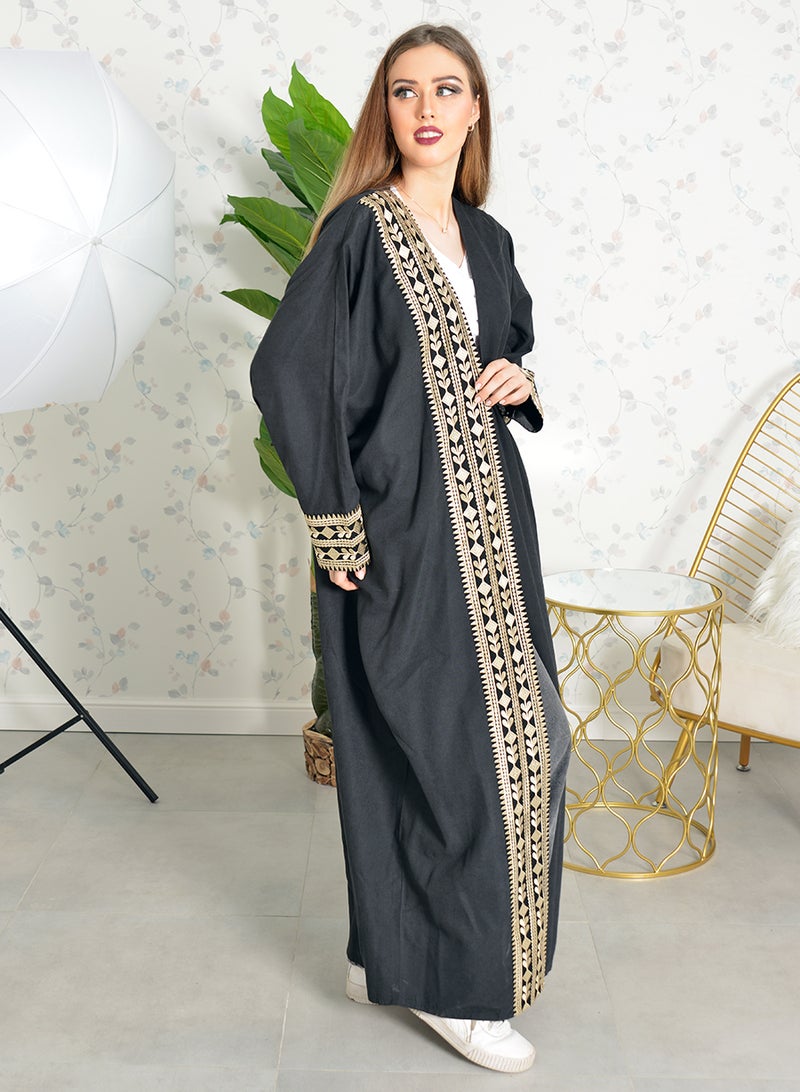 بوسني عباية بشت مطرزة على الطراز البحريني - Image 2