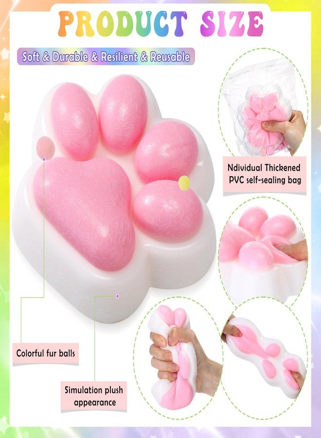 Arrowbash مجموعة من 5 قطع من لعبة مخلب قطة عملاقة من Arrowbash، مقاس 5 بوصات، مصنوعة يدويًا من السيليكون الناعم، قابلة للتمدد، هدية مثالية للبالغين لتخفيف التوتر في المكتب أو كهدية عيد ميلاد مميزة (دمية قطيفة). - Image 3