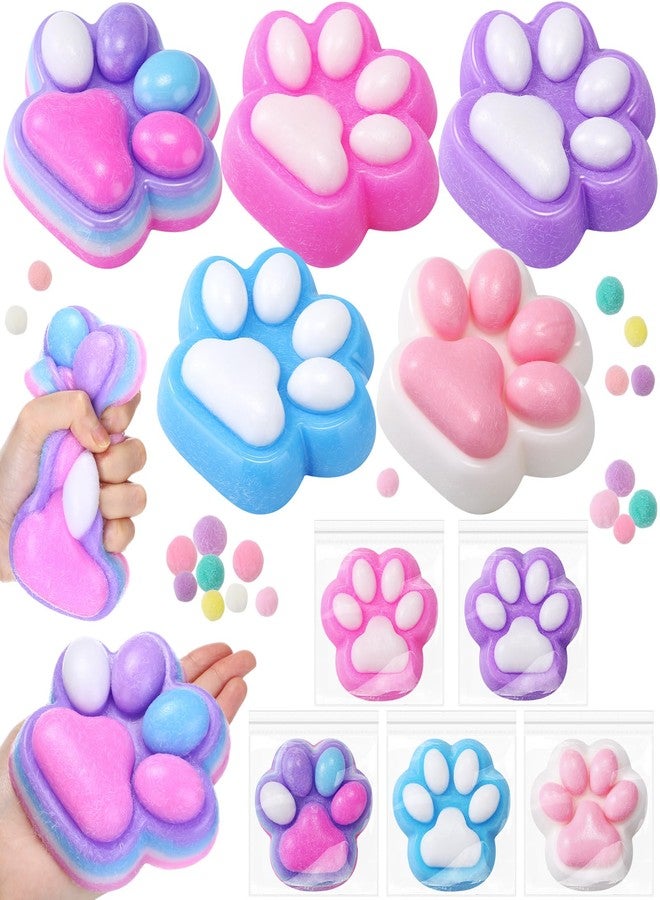 Arrowbash مجموعة من 5 قطع من لعبة مخلب قطة عملاقة من Arrowbash، مقاس 5 بوصات، مصنوعة يدويًا من السيليكون الناعم، قابلة للتمدد، هدية مثالية للبالغين لتخفيف التوتر في المكتب أو كهدية عيد ميلاد مميزة (دمية قطيفة). - Image 1