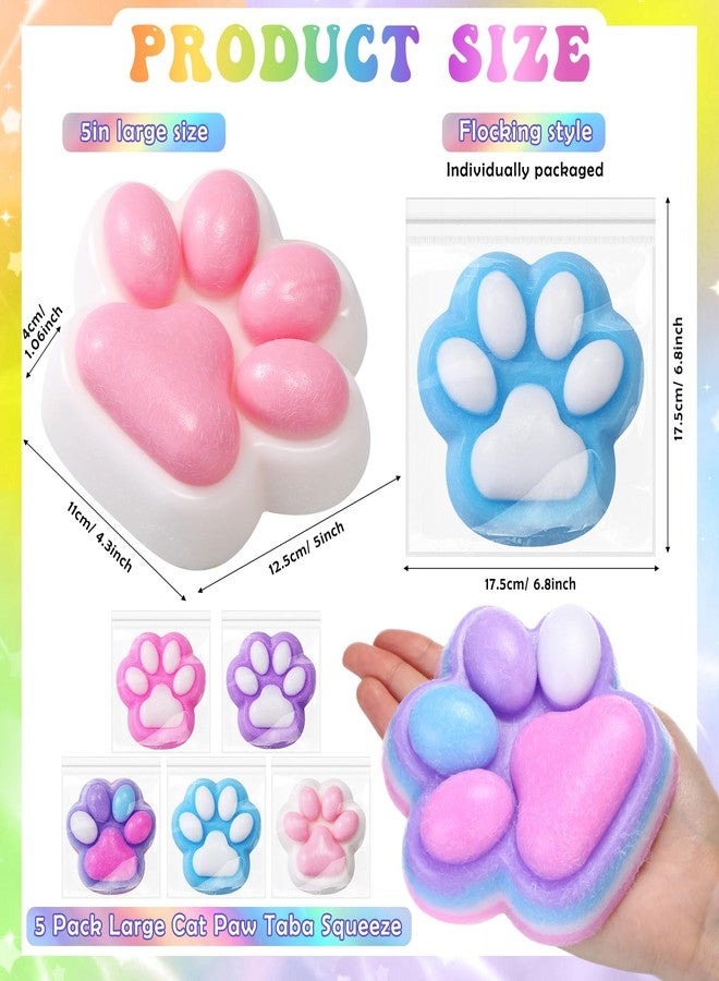 Arrowbash مجموعة من 5 قطع من لعبة مخلب قطة عملاقة من Arrowbash، مقاس 5 بوصات، مصنوعة يدويًا من السيليكون الناعم، قابلة للتمدد، هدية مثالية للبالغين لتخفيف التوتر في المكتب أو كهدية عيد ميلاد مميزة (دمية قطيفة). - Image 2