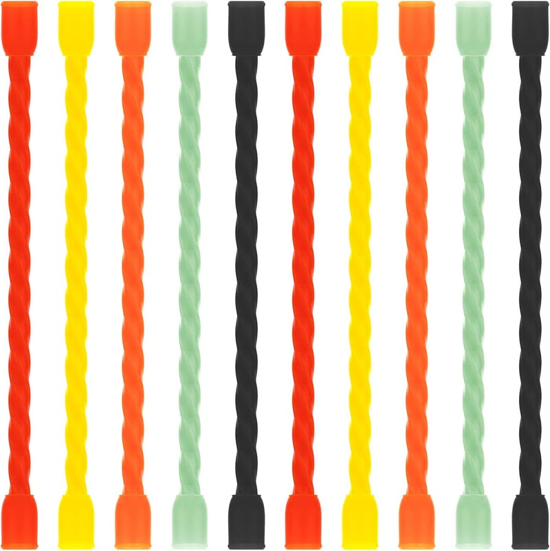 GESIPOR 10 PCS 4-Inch Silicone Cable Ties - Reusable Rubber Twist Ties Bendable Cable Ties for Bundling and Holding, All Purpose Cord Tie for Indoor and Outdoor (5 Colors) - Image 1