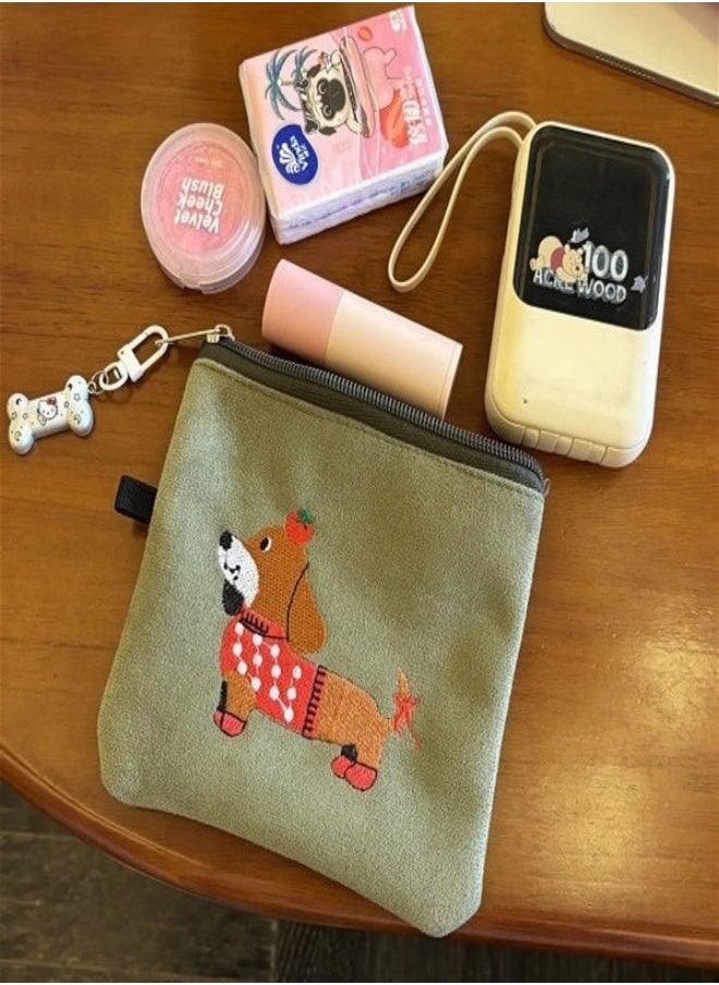 Generic Cute Plush Dog Card Holder – Portable Mini Wallet & Storage Pouch, Soft Furry Coin Purse for Travel & Everyday Use  - Image 4