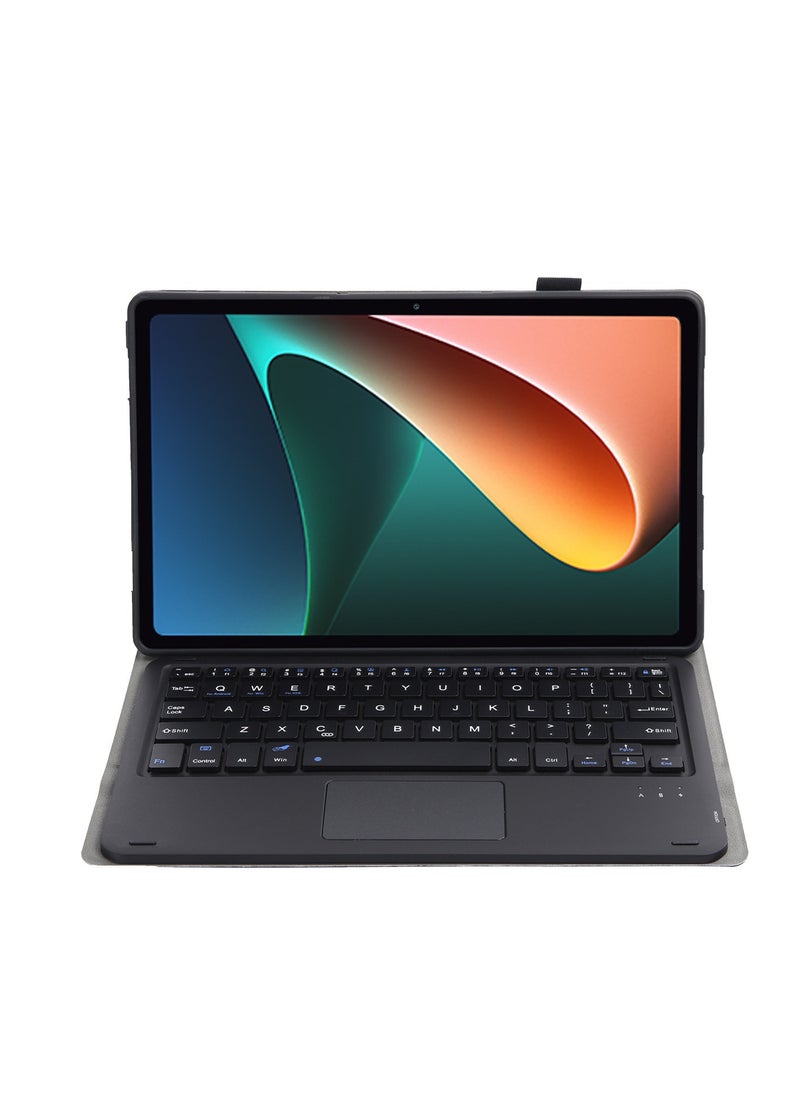 Generic - Both Arabic and English Keyboard Case with Touchpad, Bluetooth Keyboard and Case for Xiaomi Pad 5/5 Pro, Detachable Keyboard - Image 1
