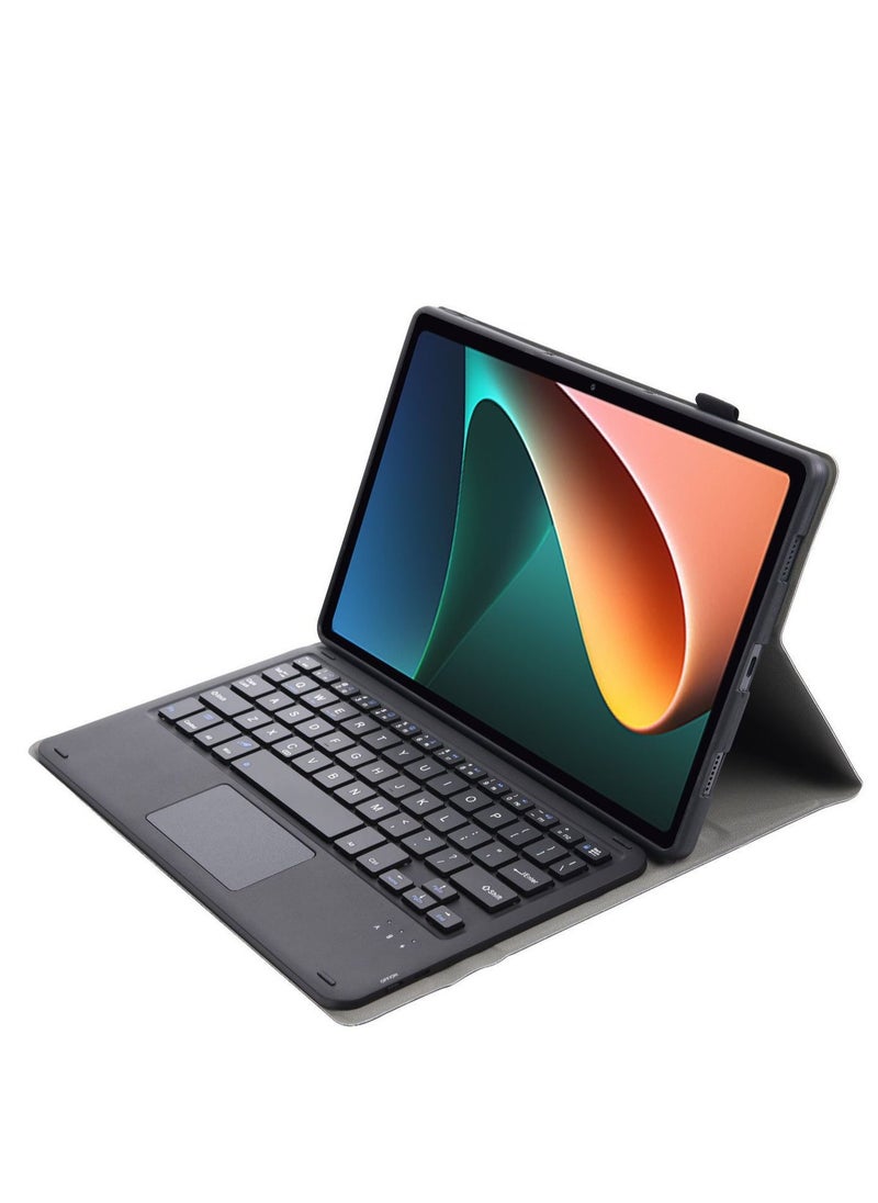 Generic - Both Arabic and English Keyboard Case with Touchpad, Bluetooth Keyboard and Case for Xiaomi Pad 5/5 Pro, Detachable Keyboard - Image 1