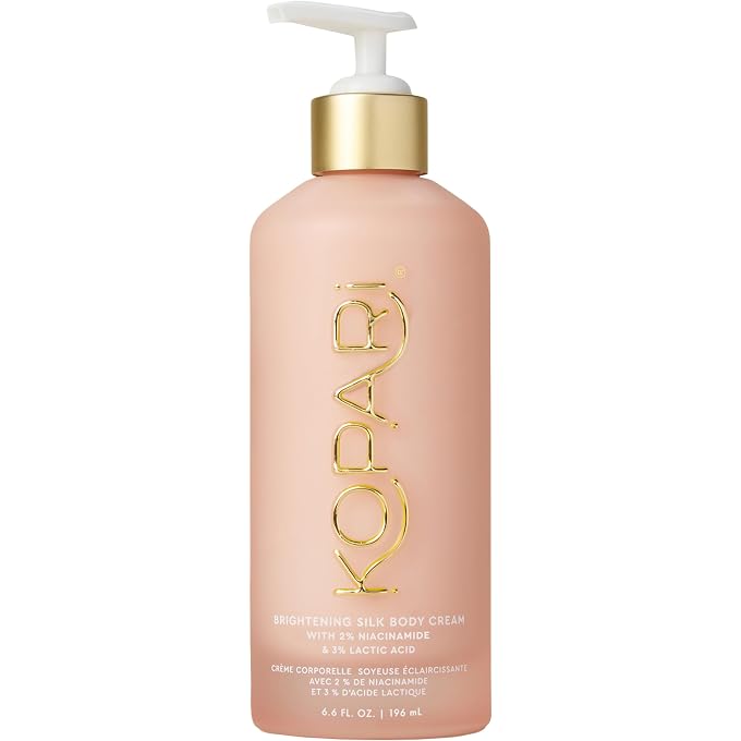 Kopari Brightening Silk Body Cream with 2% Niacinamide, AHAs & Kakadu Plum  Hydrating Body Lotion for Radiant, Even Skin Tone, Lightweight, Fast-Absorbing, Juicy Pink Guava Scent, 6.7 fl oz - Image 1