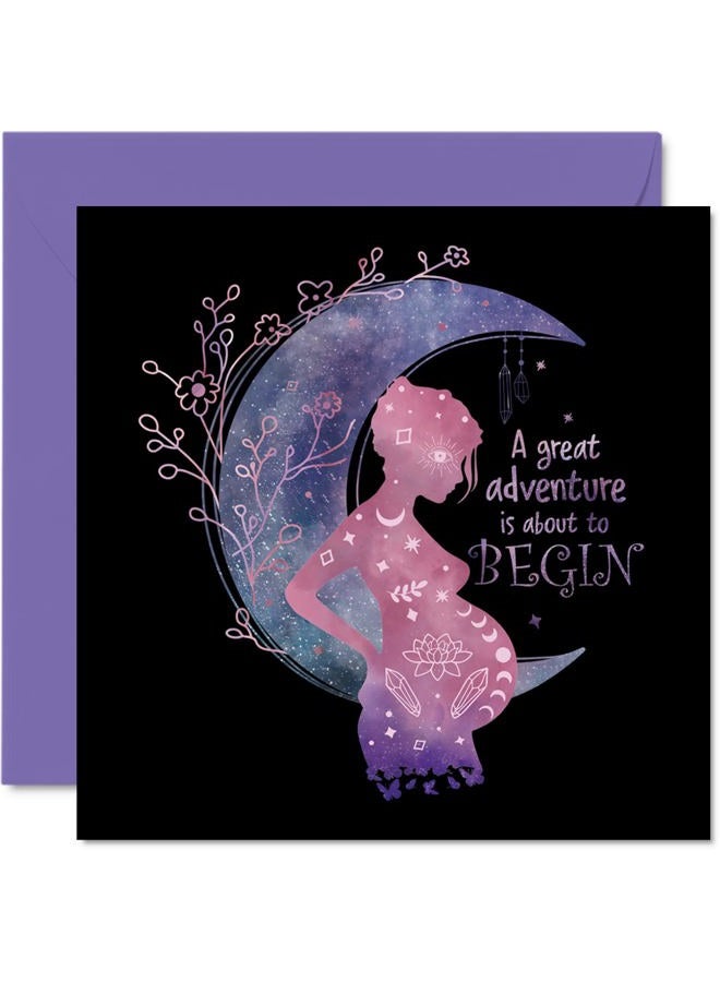 Stuff4 New Baby Card Unisex - Great Adventure - Pregnancy Baby On The Way Cards, Expecting A Baby, Congrats New Mum Cards, 145mm x 145mm Baby Greeting Cards for Future Mother Father Parents - Image 1