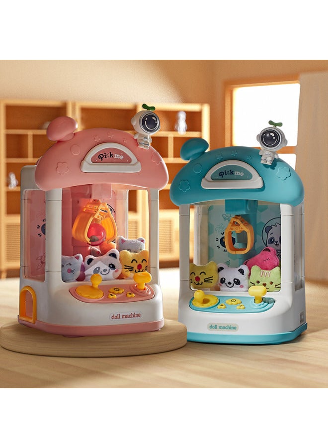 Space Catch Doll Machine Children's Toy Household Electric Small Clamp Doll Gashapon Machine Girls Play Game Machine-Specifications:USB Charging Space Doll Machine 2 Doll 2 Tumbler 3 Twisted Egg Pink Express Box 900g - Image 2
