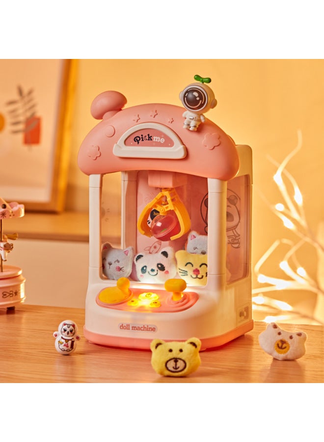 Space Catch Doll Machine Children's Toy Household Electric Small Clamp Doll Gashapon Machine Girls Play Game Machine-Specifications:USB Charging Space Doll Machine 2 Doll 2 Tumbler 3 Twisted Egg Pink Express Box 900g - Image 5