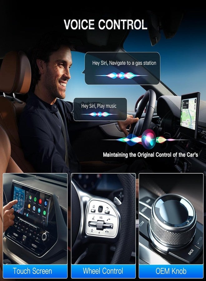 CarABC Wireless CarPlay Adapter for iPhone, Convert Factory Cable to Wireless CarPlay, Latency, Seamless Multi-User Connection, with USB and USB-C/Type C Extension Cable (Black) - Image 4